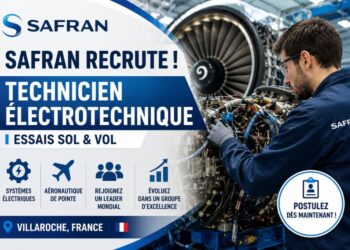Safran Recrute en France 2026 : Poste de Technicien Électrotechnique dans l’Aéronautique