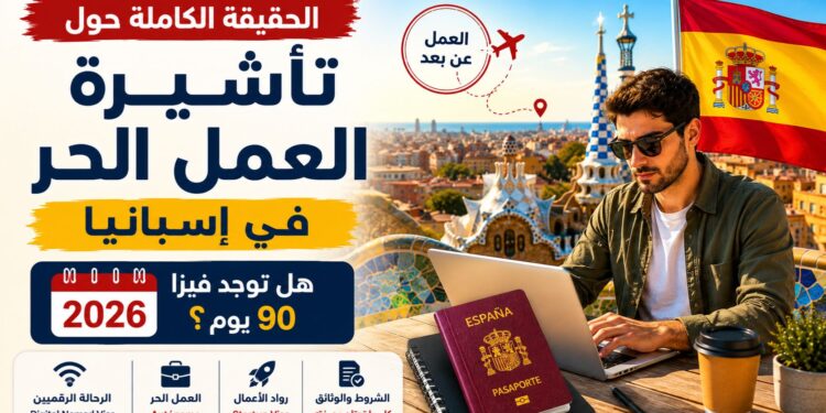 تأشيرة العمل الحر في إسبانيا 2026: الحقيقة حول فيزا 90 يومًا والبدائل القانونية