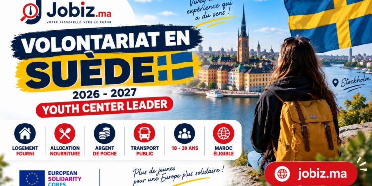 Volontariat en Suède 2026-2027 : 9 mois à Stockholm avec logement, allocations et transport