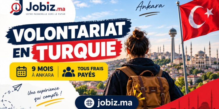 Volontariat en Turquie 2026 : 9 mois à Ankara avec logement, allocation et voyage pris en charge